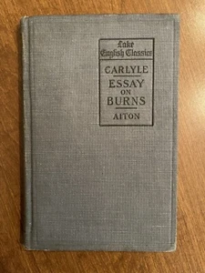 Carlyle Essay On Burns Lake English Classics Textbook Library Permit 1899 - Picture 1 of 10