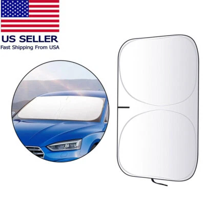 For Mustang Foldable Car Windshield Sunshade Umbrella Front Window Cover Visor - Изображение 1 из 4