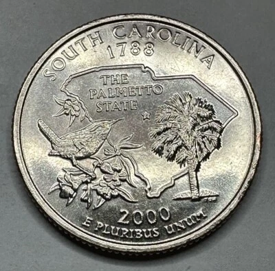2000-D South Carolina State Quarter 25cent Coin from US Mint Set Uncirculated BU - Image 1 of 4