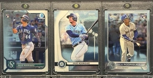 Julio Rodriguez Rookie 3 Card Set (2022 Topps/Bowman & 2020 Sterling) - Picture 1 of 2