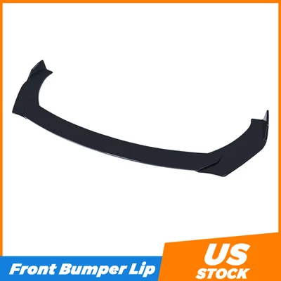 For Pontiac grand prix Front Bumper Lip Spoiler Strut Rods Glossy Black - Image 1 of 4