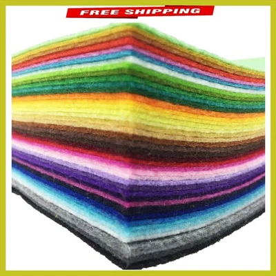 High-Quality Felt Fabric Sheet Set - 42 Colorful 6x6 Inch Craft Essentials - Image 1 of 4
