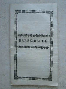 [Colportage CAEN] Charles PERRAULT : BARBE-BLEUE CONTE, vers 1798/1800. - Foto 1 di 6