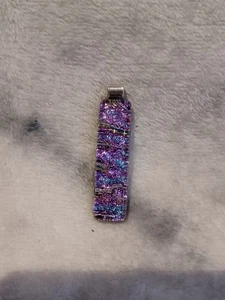 925 Sterling Silber dichroitischer Glas Anhänger - Bild 1 von 3