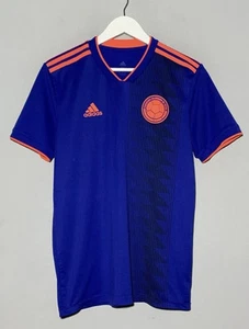 official Colombia national Adidas 2018 Unisex Soccer Jersey Sz Sm Blue authentic - Picture 1 of 12