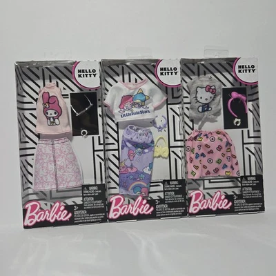 Barbie Fashion Pack Sanrio Little Twin Stars Hello Kitty My Melody Lote de 3 2017 Foto 1 de 4