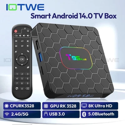 Neu UHD Android 14 Smart TV BOX Dual WIFI Netzwerk Media Player BT5.0 64/128GB - Bild 1 von 4