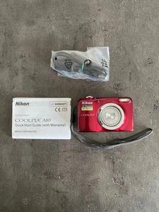 Nikon Digital Camera Coolpix A10 16.1MP Red Tested - Boxed - Picture 1 of 24
