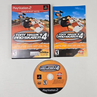 Tony Hawk's Pro Skater 4 (Sony PlayStation 2, 2002) PS2 Complete w/ Manual CIB - Image 1 of 4