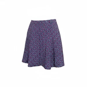 Lularoe lila türkis Blumendruck A-Linie elastische Taille Stretch Rock Größe Medium - Bild 1 von 7