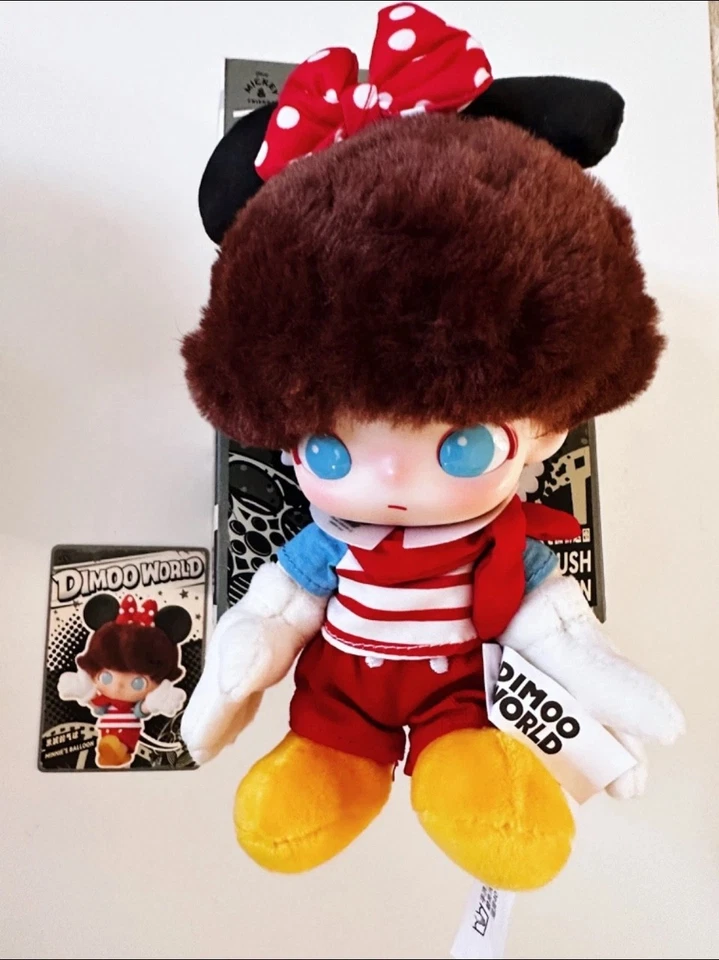 USA POPMART Dimoo World x Disney Vinyl Plush Goofy's Prank Keychain