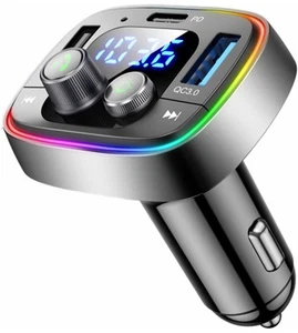 LIHAN USB C Bluetooth Adapter Car AUX Wireless FM Radio Transmitter Handsf B30 - Picture 1 of 9
