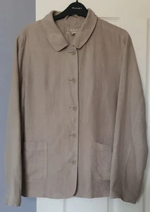 SEASALT Coastal Paddle Natural 100% Linen Jacket Size 14 VGC - Picture 1 of 5