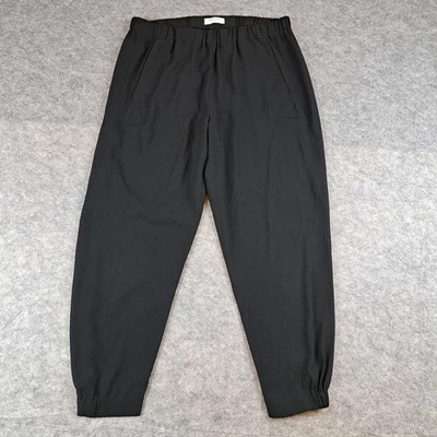 Pantalones Babaton Aritzia para mujer grandes negros para correr crepé carrera relajado Foto 1 de 4