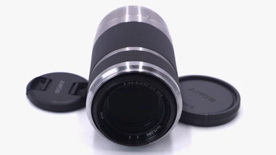 Sony E 55-210mm f/4.5-6.3 OSS SEL55210 E-Mount Lens Silver From Japan [Exc+++] # - Imagen 1 de 4