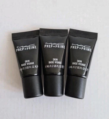 Mac Prep + Prime Skin Base Visage 6ml x 3 Reisegröße Neu unbenutzt KOSTENLOSER SCHNELLER VERSAND  - Bild 1 von 4