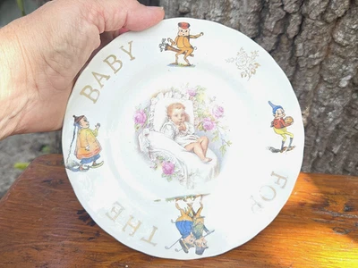 Antiker~deutscher~Schwarzenhammer~"FOR THE BABY" Teller - Bild 1 von 4