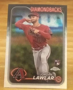 2024 Topps Chrome Logofractor RC Jordan Lawlar Arizona Diamondbacks - Picture 1 of 3