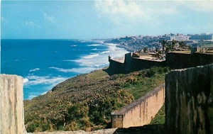 Postal Antiguo Fuerte Español El Morro San Cristóbal San Juan Puerto Rico - Imagen 1 de 2