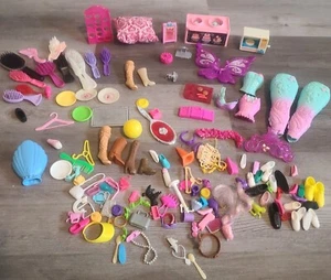 Vintage Mattel Barbie Accessories Lot 1990s Shoes Food Clothes Purses Ect - Picture 1 of 9