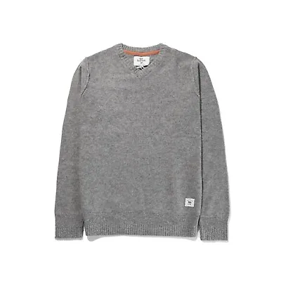 Bellfield B Felix G Grey V-neck Wool Woolly Jumper Sweater Sweatshirt - BNWT • 18.19€