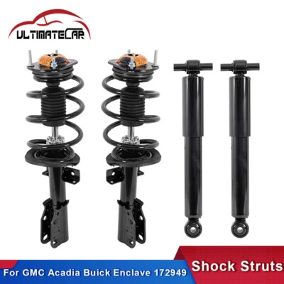 Set 4 Front+Rear Complete Shock Absorbers Struts For GMC Acadia Buick Enclave Foto 1 de 4