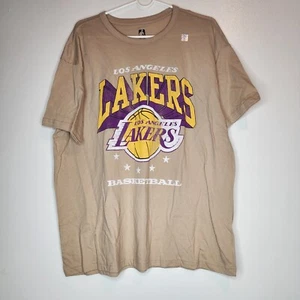 Los Angeles Lakers Basketball NBA Brand Men’s Beige Shirt Size XXL - Picture 1 of 6