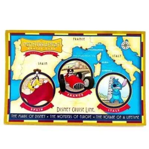 Disney Magic Mediterranean Cruise Line 2007 Italy Map Souvenir Postcard - Picture 1 of 2