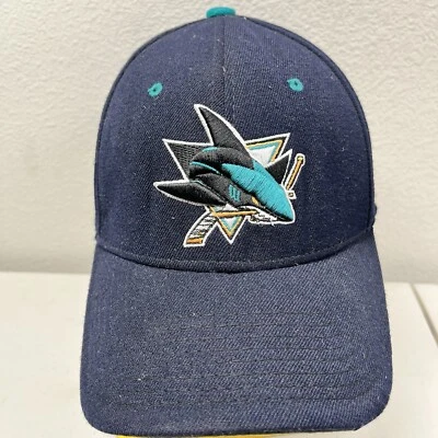 San Jose Sharks Fitted Cap Zephyr Men's M/L Navy Blue Embroidered Baseball Hat - Image 1 of 4