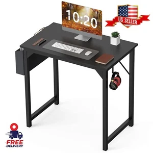 New Modern Simple Style 31 Inch Study Work Table with Storage Bag Iron Hook - Picture 1 of 7
