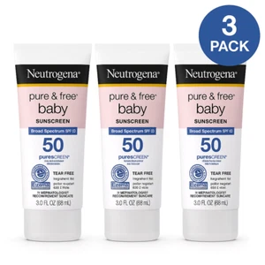 Neutrogena Pure & Free Baby FPS 50 Protector Solar 3 OZ Paquete de 3 Exp 11/2025 Nuevo - Imagen 1 de 1