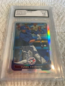 YUNEL ESCOBAR BLU JAYS 2014 BOWMAN RIFRATTORE CROMATO #159 GRADO 10 L@@@K - Foto 1 di 2