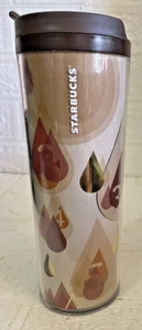 Taza de viaje aislada vaso Starbucks 16 OZ 2012 Raindrop marrón 31 días enero - Imagen 1 de 8
