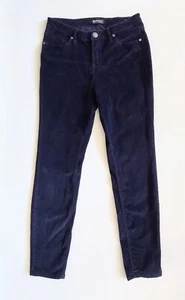 Buffalo David Bitton Supreme Corduroy Pants Size 4 Mid Rise Skinny Blue Stretch - Picture 1 of 7