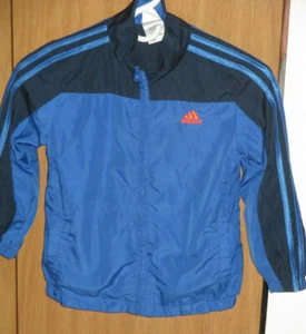 Adidas Boy's 6 Blue Windbreaker Jacket - Picture 1 of 2