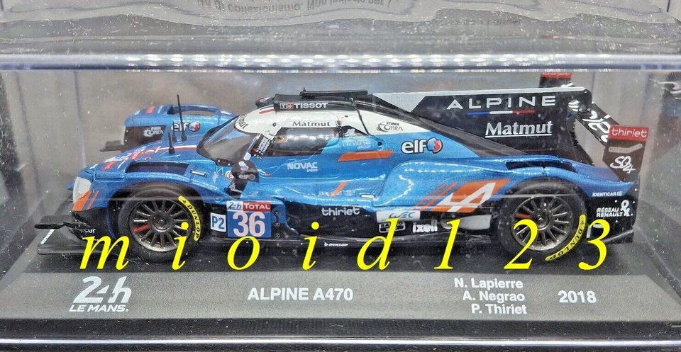 24h Le Mans 2018 - #36 ALPINE A470 : Lapierre Negrao Thiriet - 1/43 Die-cast - Immagine 1 di 1