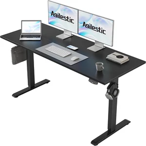 Electric Standing Desk, 55 X 24 Inches Height Adjustable Desk, Sit Stand up Desk - Picture 1 of 9