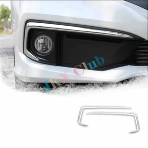 For Honda Civic 2019-2021 Plate Gloss Chrome front Bumper fog light Frame Trim o - Foto 1 di 4
