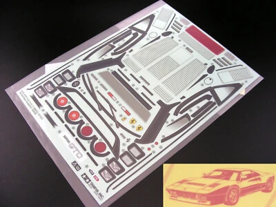 Vintage Tamiya TamTech Gear Ferrari 288GTO Decal Sticker & Masking Sheet Set NEW - Image 1 of 4