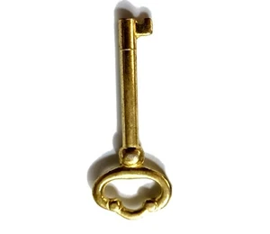 Gold Colored Skeleton Barrel Key - Cabinets - 2 3/4" Long - Picture 1 of 3