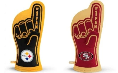 Pittsburgh Steelers or San Francisco 49ers NFL #1 Fan Right Handed Oven Mitt - Imagem 1 de 4