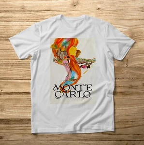 T-Shirt Vintage Montecarlo Monaco Frankreich Casino Auto Rennen Eleganz - Bild 1 von 2