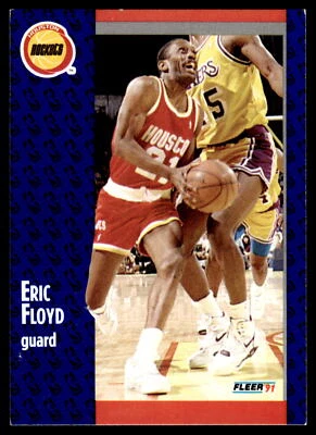 1991 Fleer #74 Eric Floyd    Houston Rockets - Image 1 of 2