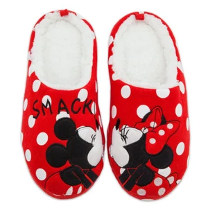 Zapatillas de felpa Mickey Minnie para mujer espalda baja zapatos sin cordones casa tienda Disney S - Imagen 1 de 3