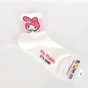 Calcetines al tobillo My Melody blancos crew para mujer 5-10 Sanrio 2019 nuevos con etiquetas - Imagen 1 de 6