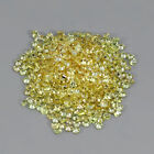 Round Brilliant Cut Natural Yellow Sapphire Lot 490pcs 4.06ct 1.1mm Lot Gemstone
