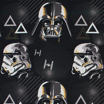 HEMMERS ITEX Jersey Stoff Star Wars, Darth Vader, Storm Trooper, schwarz (Meterware ab 0,50m)