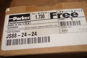 1X new JS88-24-24 PARKER fluid connector - Picture 1 of 3