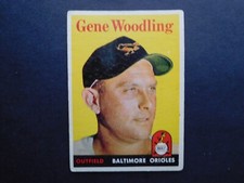 GENE WOODLING BALTIMORE ORIOLES 1958 TOPPS CARD #398