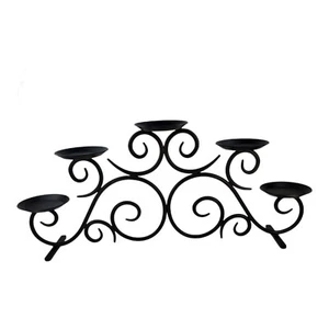 Partylite Kamin 5 Kerzenhalter Schmiedeeisen Säule Herzstück 24" - Bild 1 von 16